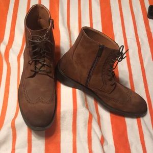 Unlisted men’s brown distressed suede boots 11.5